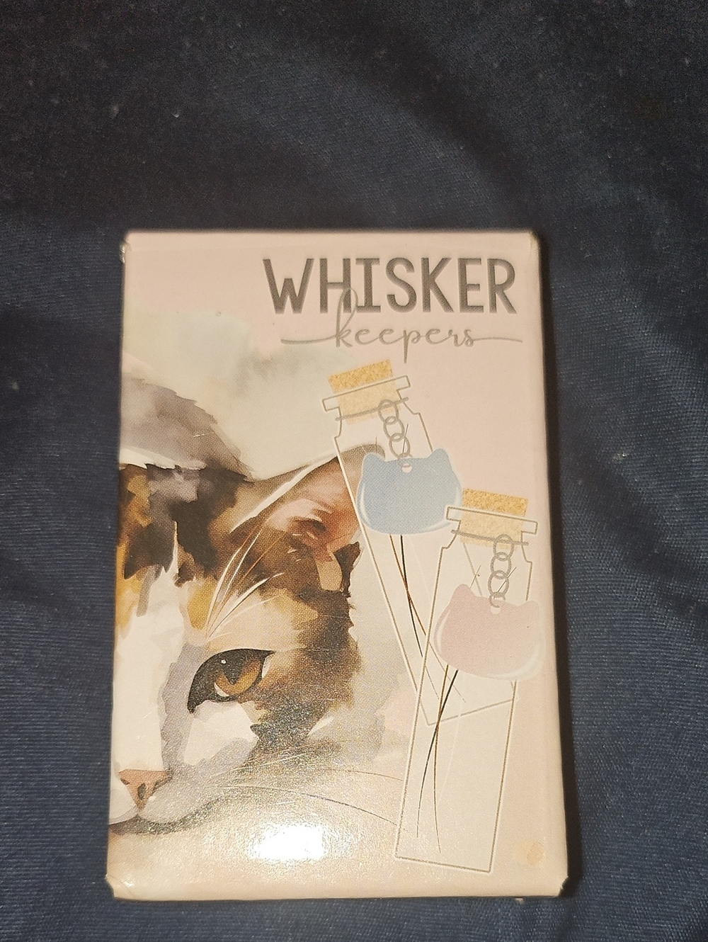 Whisker Keepers Cat Collar Charms — Pink & Blue